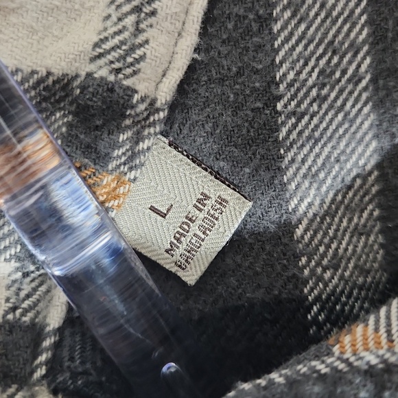 Jachs Men's Shirt Plaid Long Sleeve Heavyweight Flannel Button Up Shacket Sz L - Picture 12 of 12